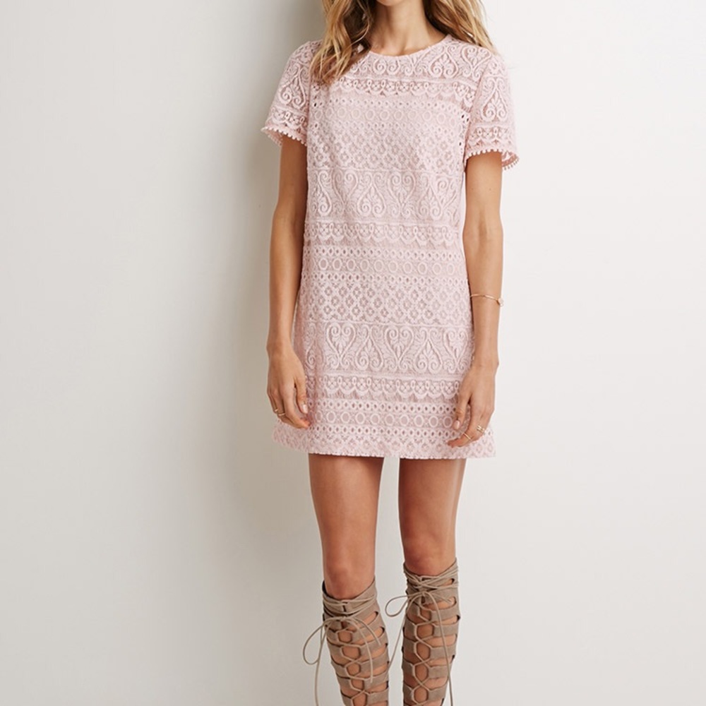 New Pink Lace Dress